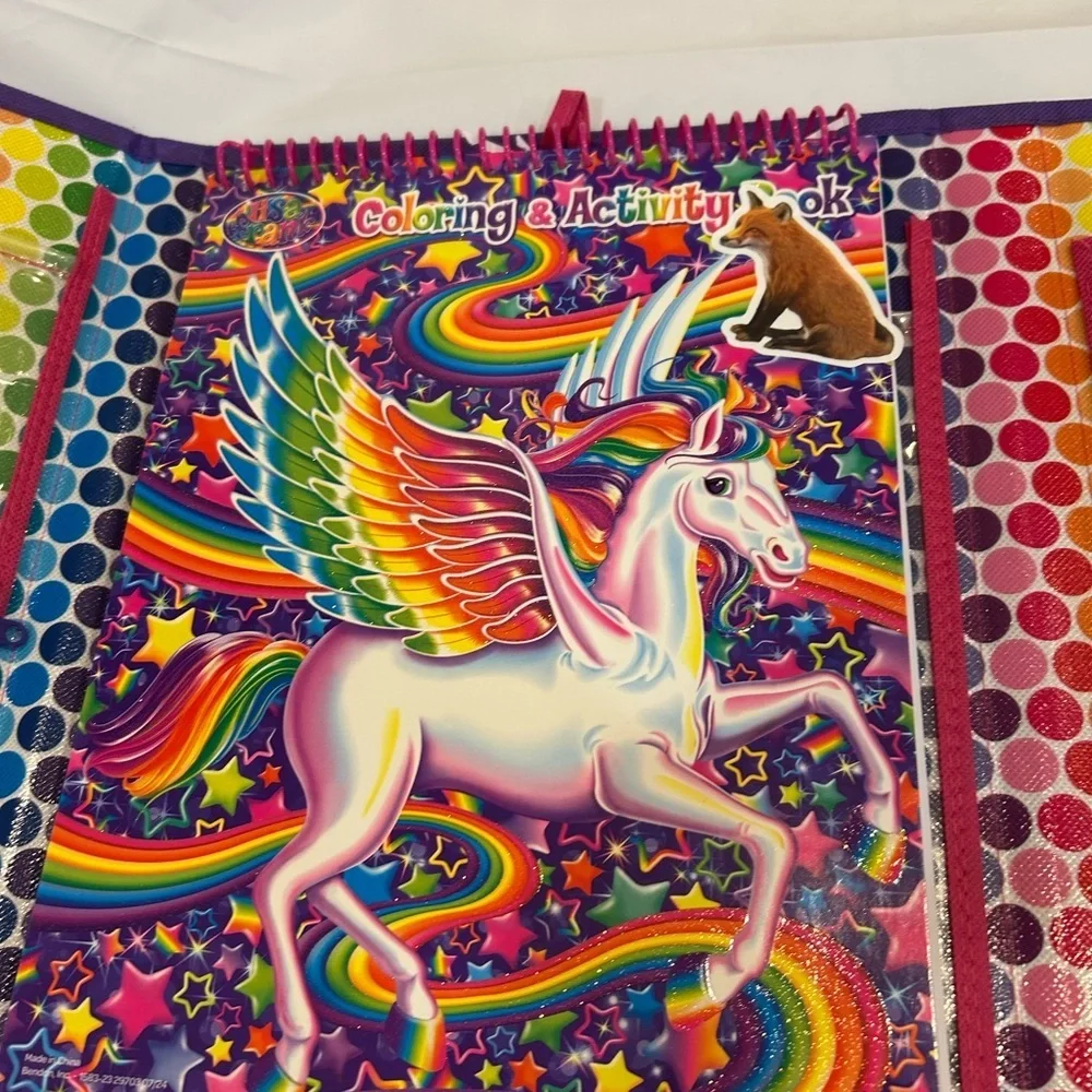 Lisa Frank tikanni portfolio not complete sticker & coloring pad partially used